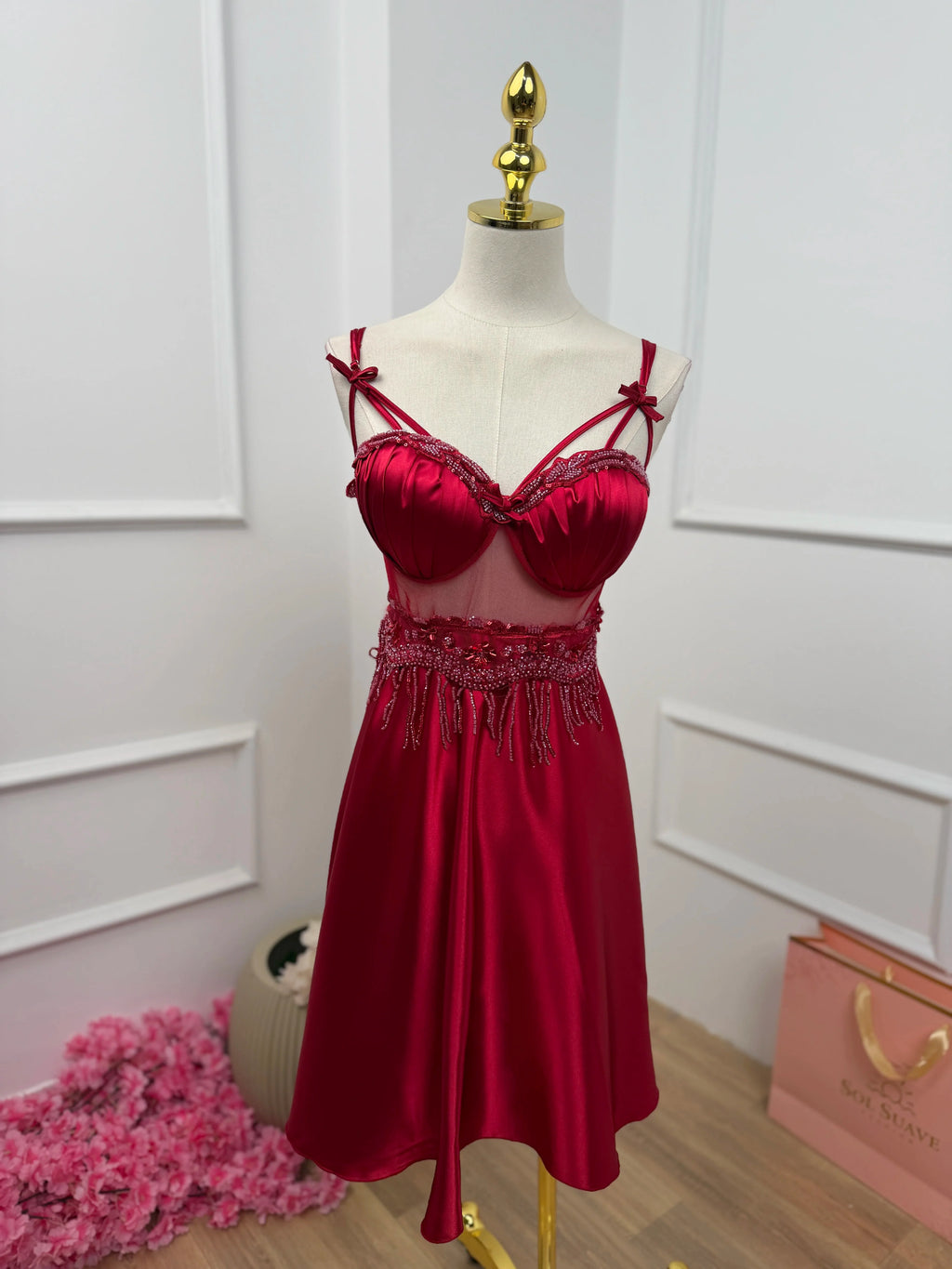 Crystal Whisper — Satin Nightdress