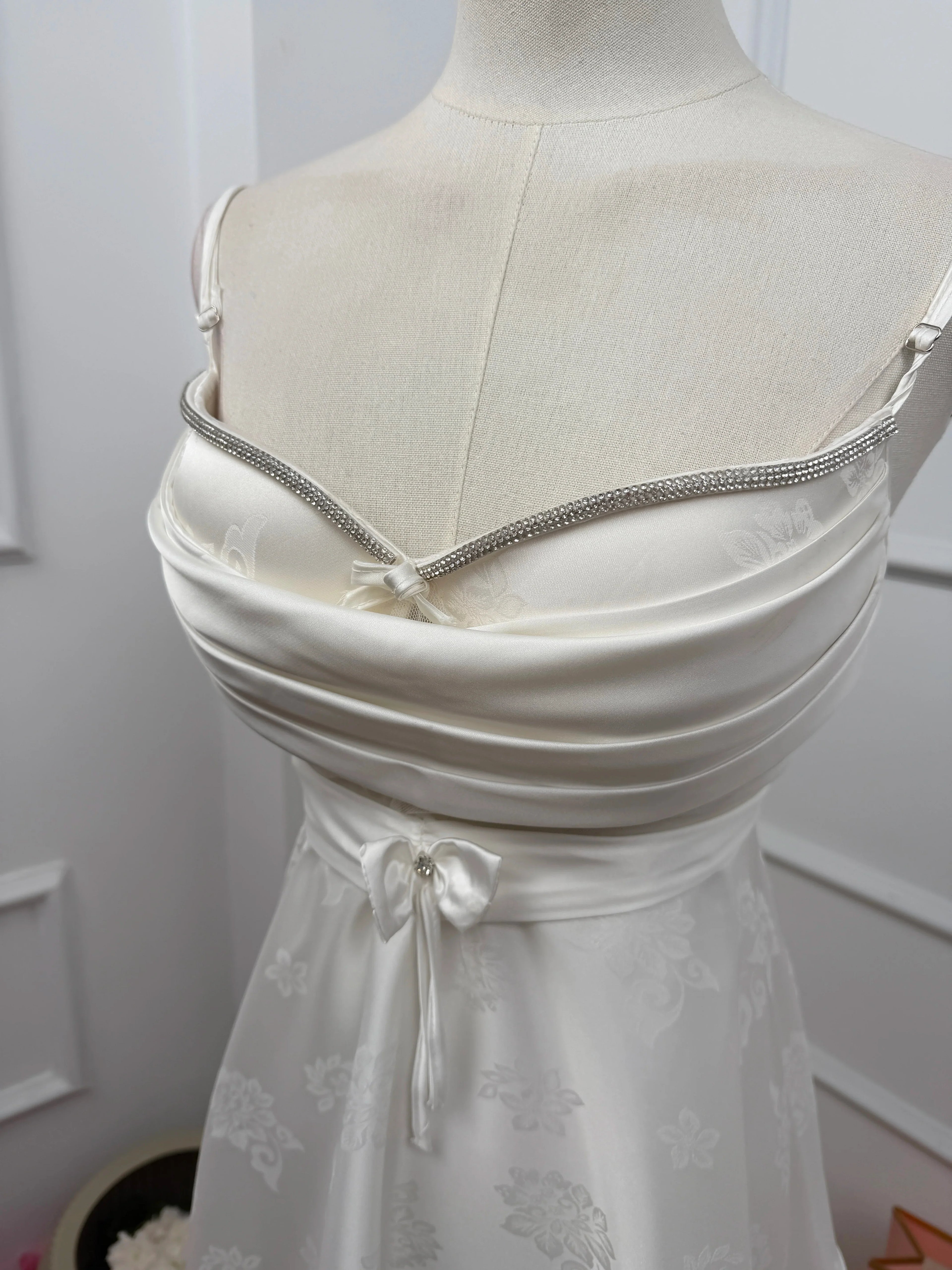 Ivory Bloom — Satin Slip Dress