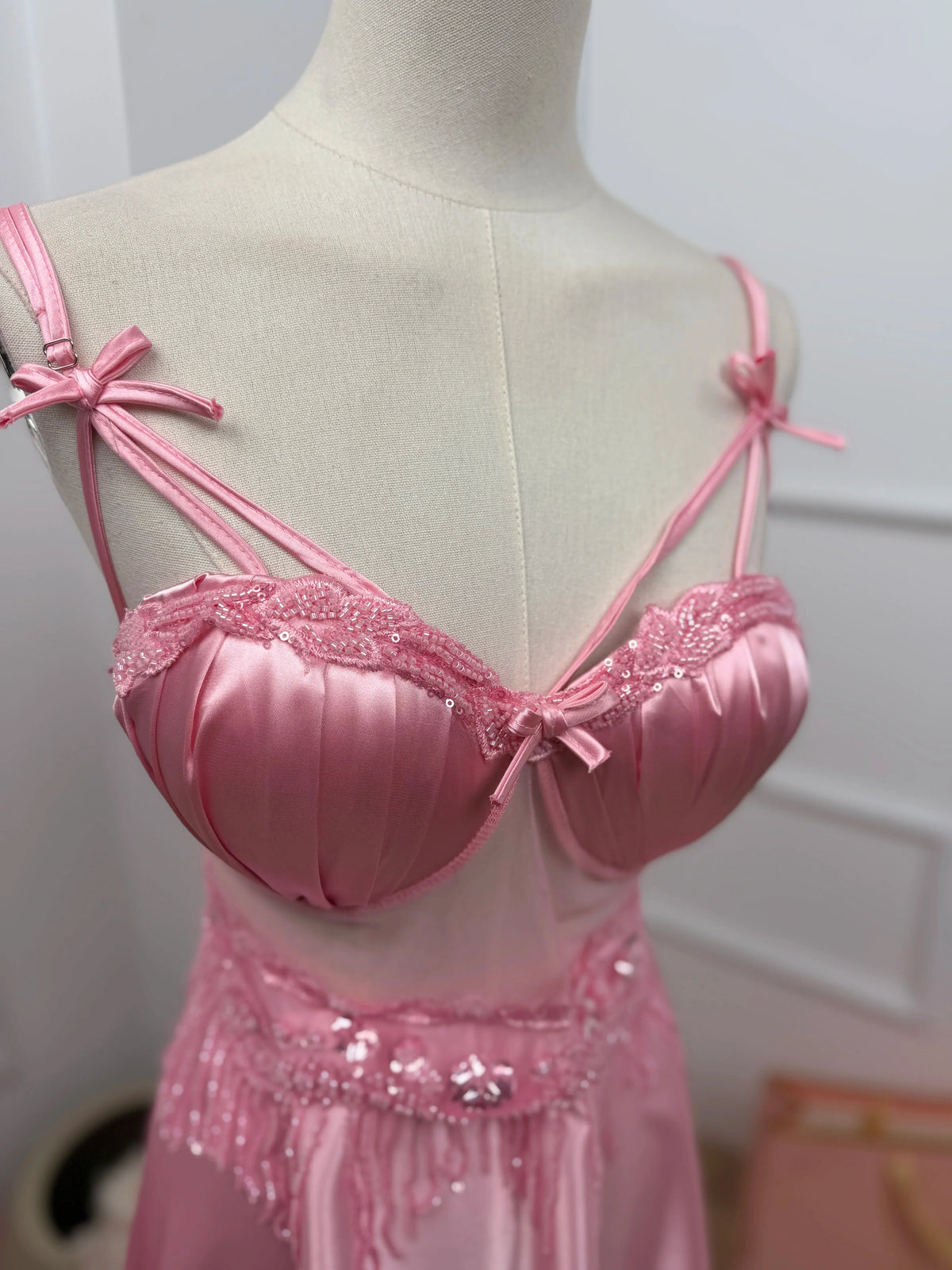 Crystal Whisper — Satin Nightdress