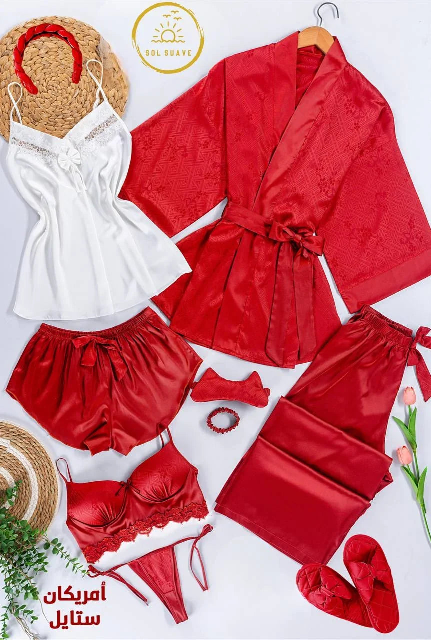 American Style — 10-Piece Satin Set