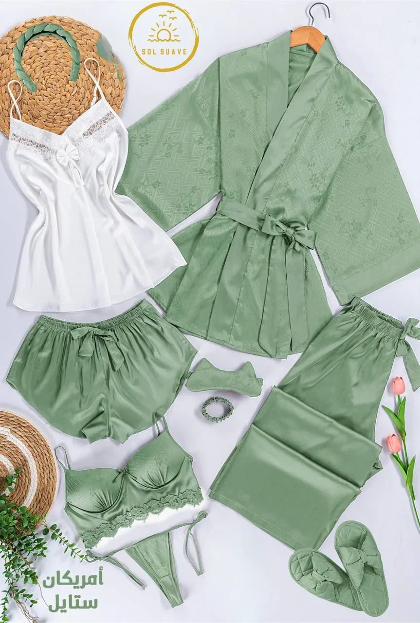 American Style — 10-Piece Satin Set