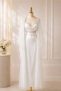 White Bridal Morning — Robe & Slip Set