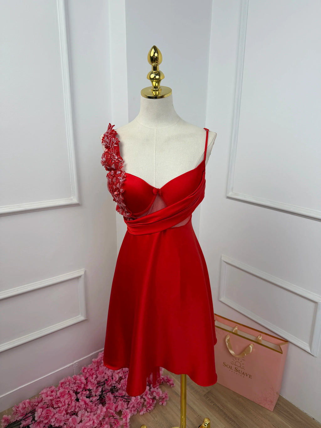 Rose Beryl — Luxury Silk Satin Nightdress