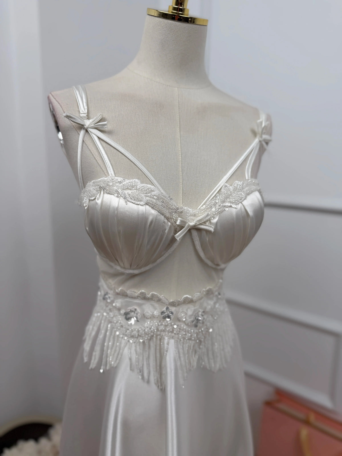 Crystal Whisper — Satin Nightdress