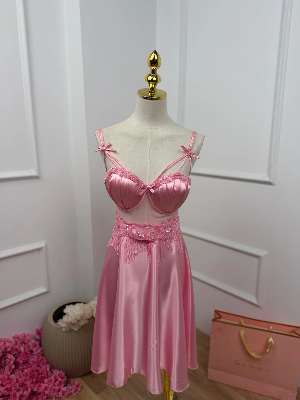 Crystal Whisper — Satin Nightdress