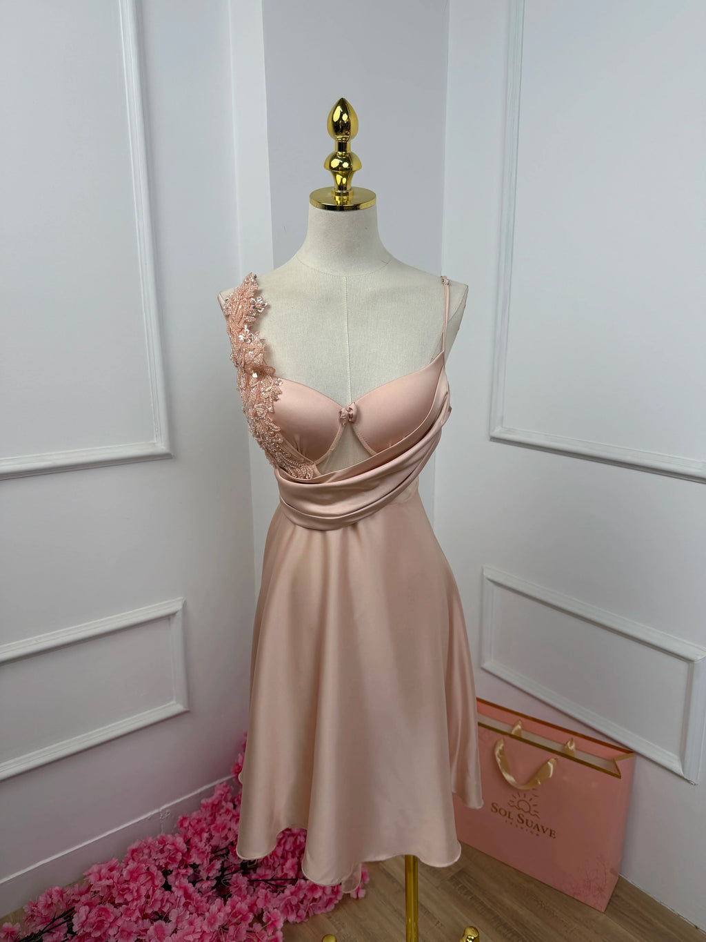 Rose Beryl — Luxury Silk Satin Nightdress