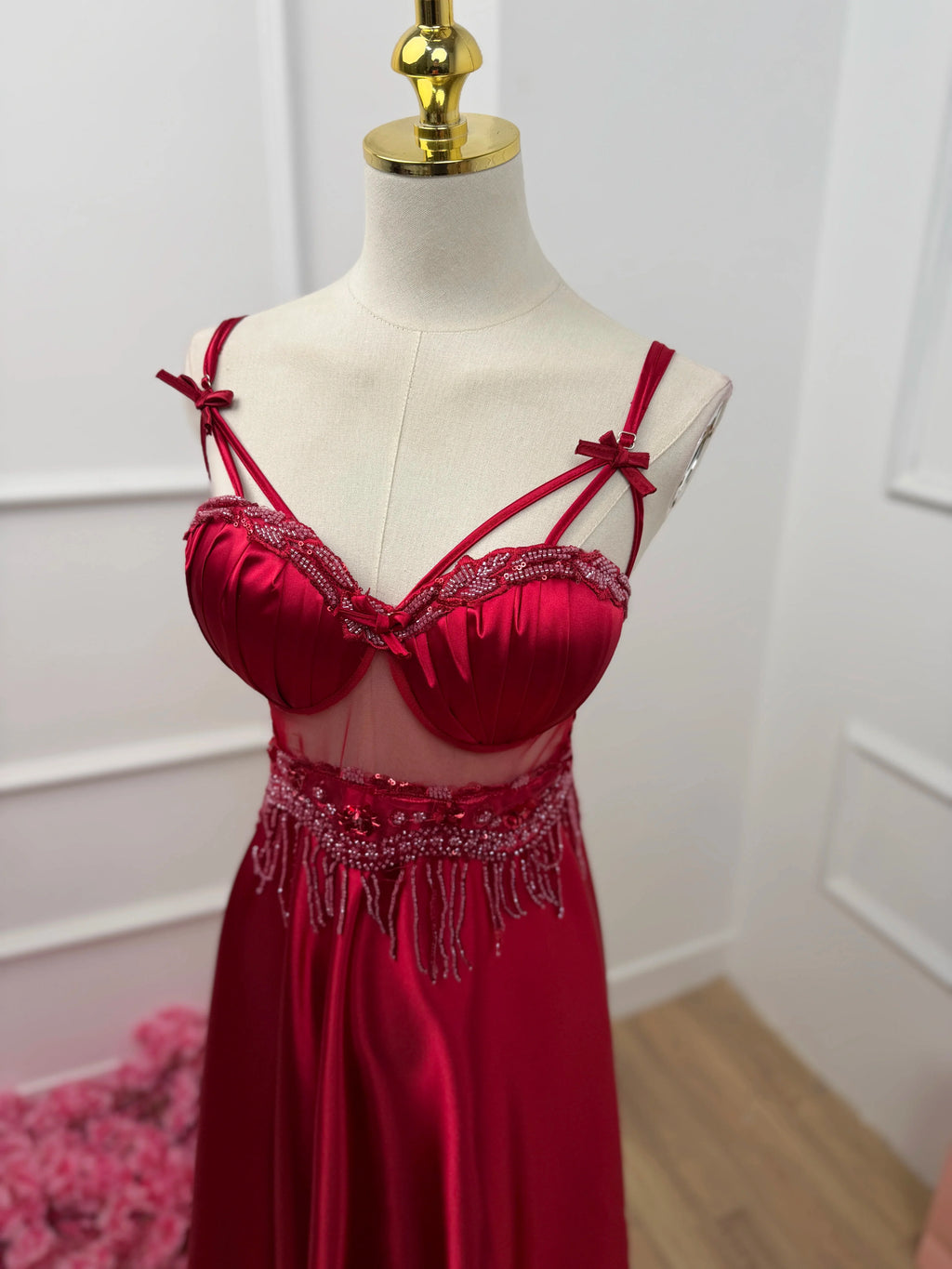 Crystal Whisper — Satin Nightdress