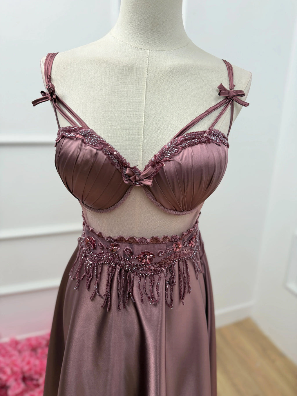 Crystal Whisper — Satin Nightdress