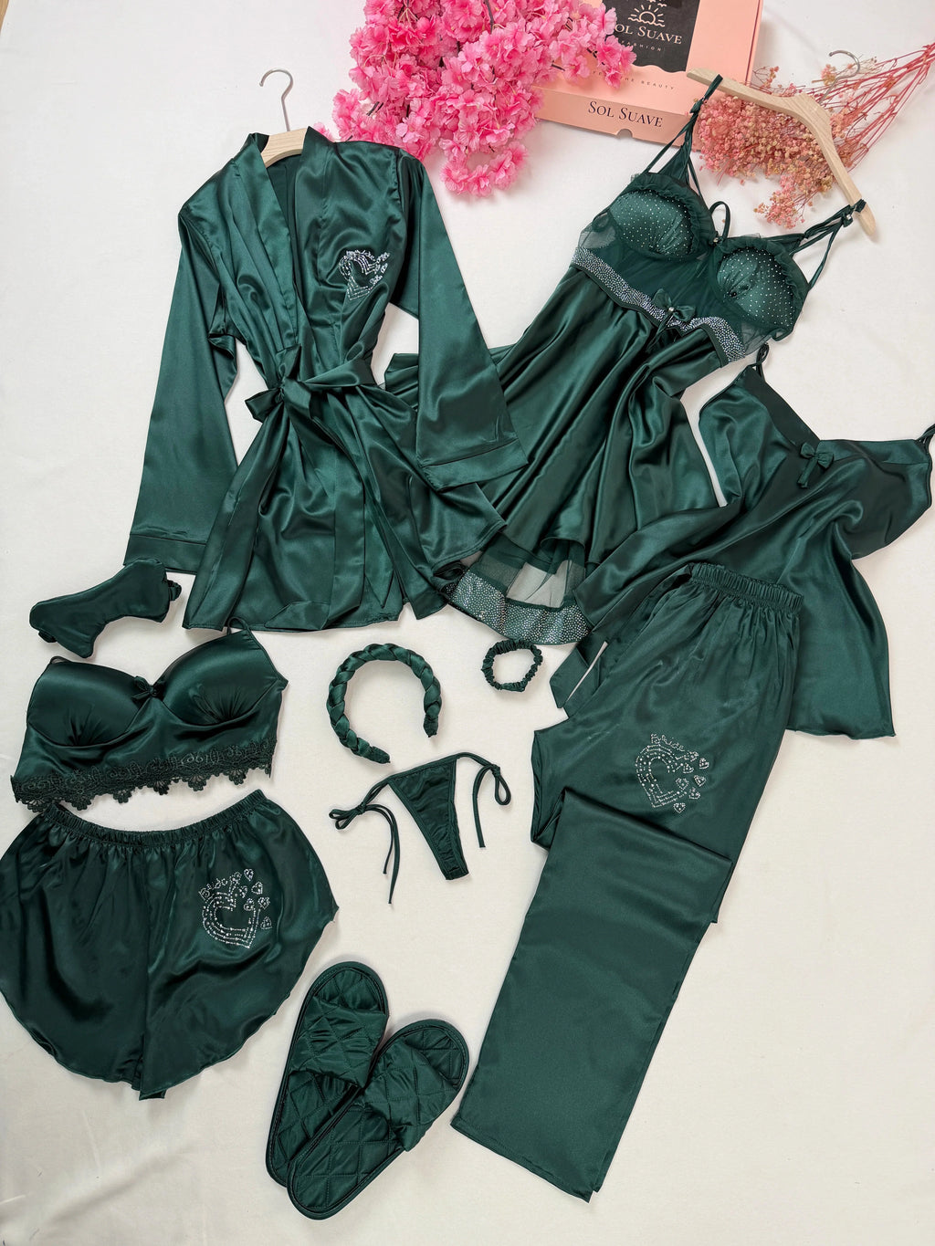Emerald Diamond — Satin Set